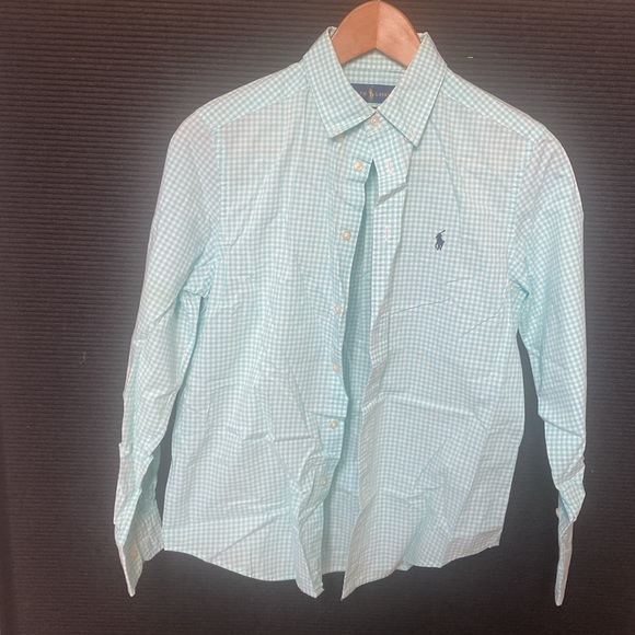 Ralph Lauren, gingham, button-down, boys, shirt, and NWOT - Picture 2 of 7